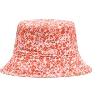 NWT LULULEMON Floral Burst Reversible Bucket Hat in Pink Haze/Mink Berry Sz S/M